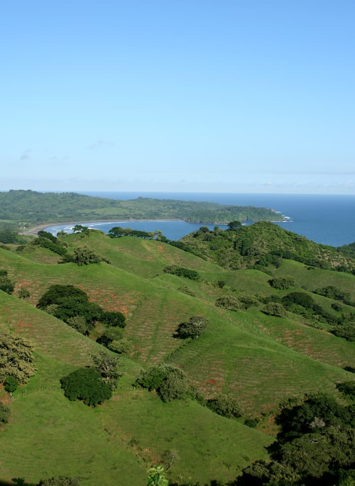 Playa Venao seen from the surrounding hills — Panama