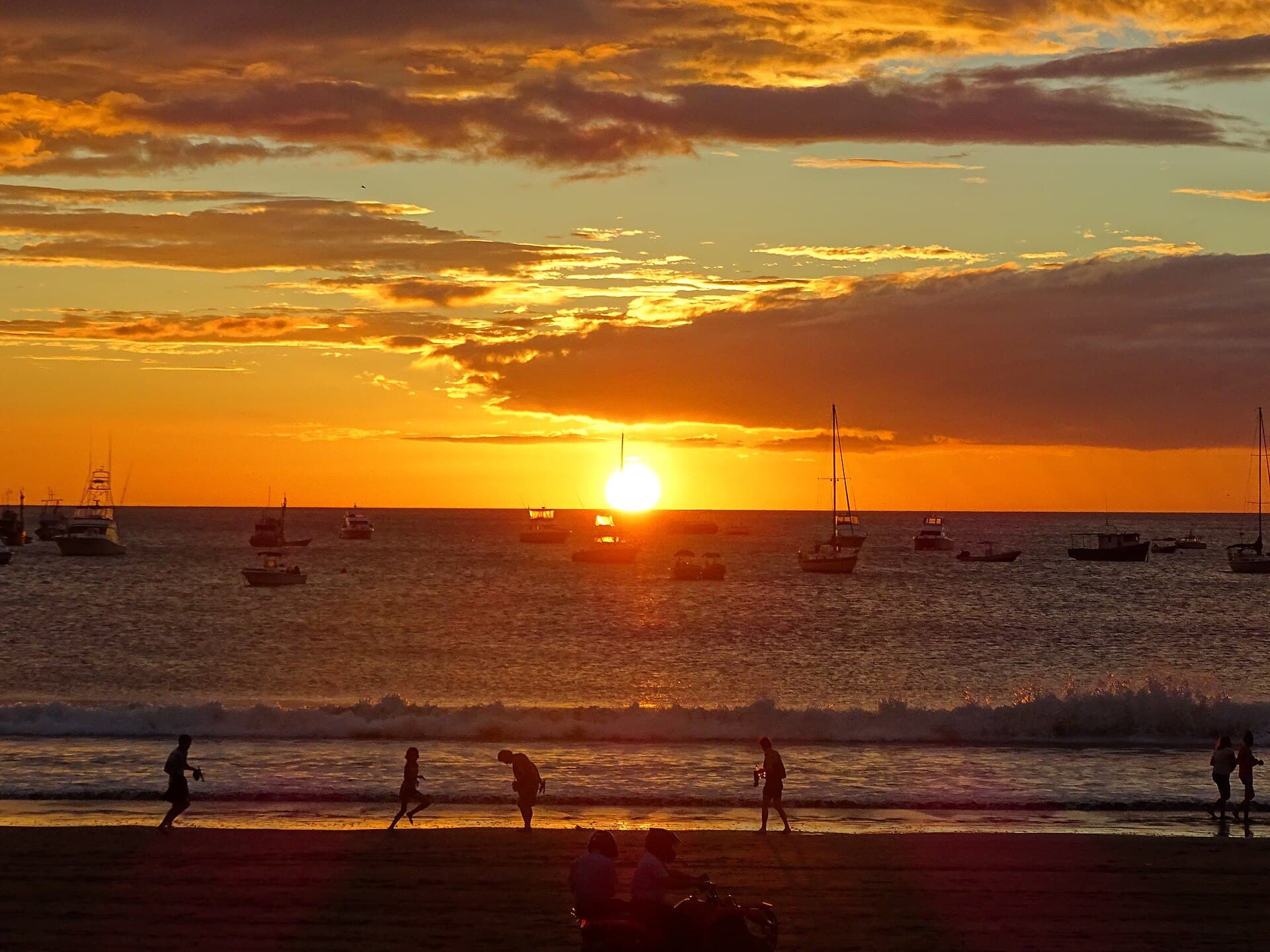 Sunset along the beach — San Juan del Sur, Nicaragua