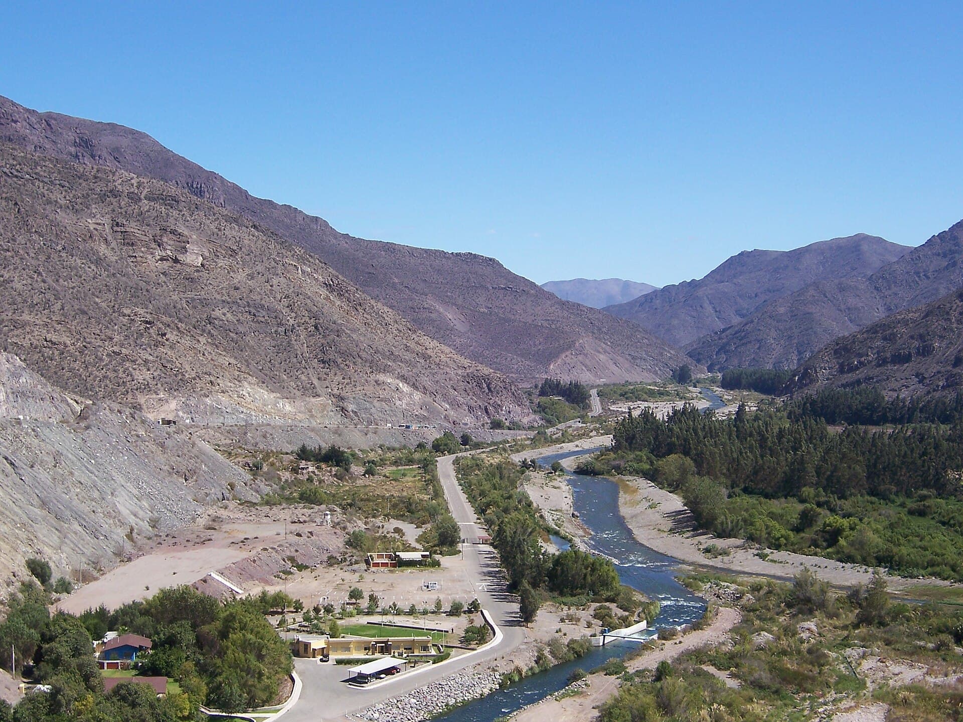 The Elqui Valley seen from the Puclaro dam — Chile