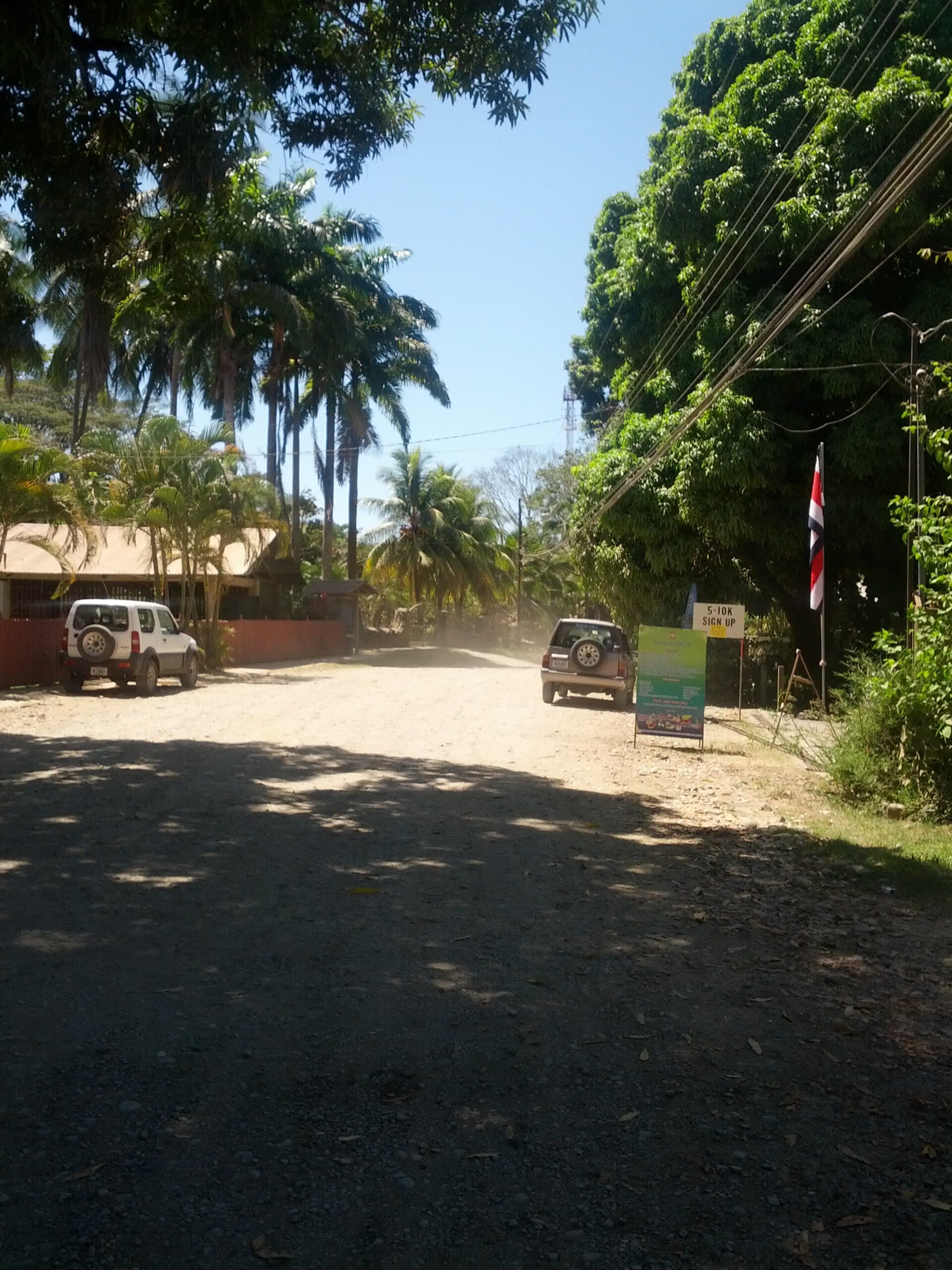 Surf and palms along Playa Dominical — Costa Rica