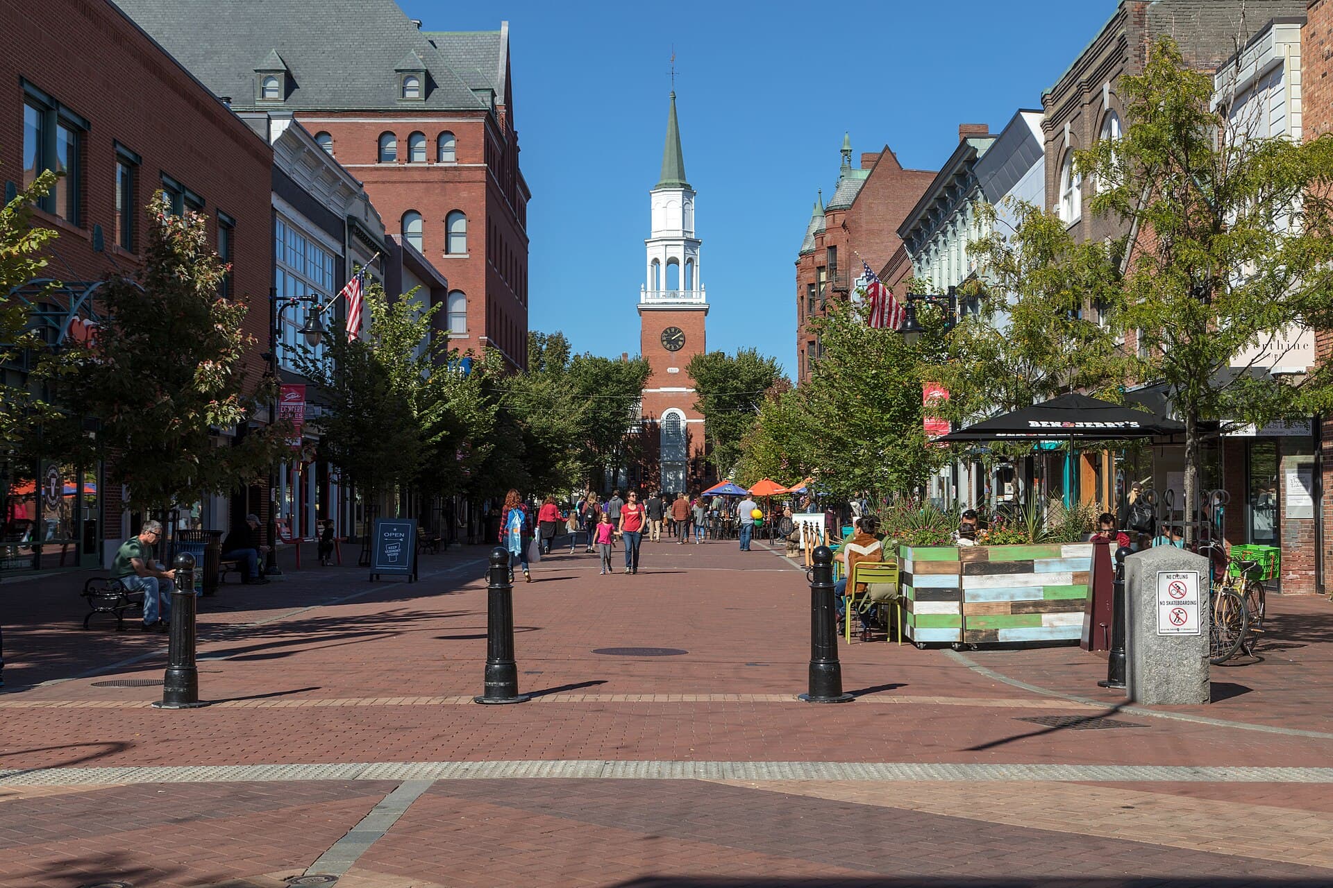 The Church Street Marketplace pedestrian mall — Burlington, Vermont