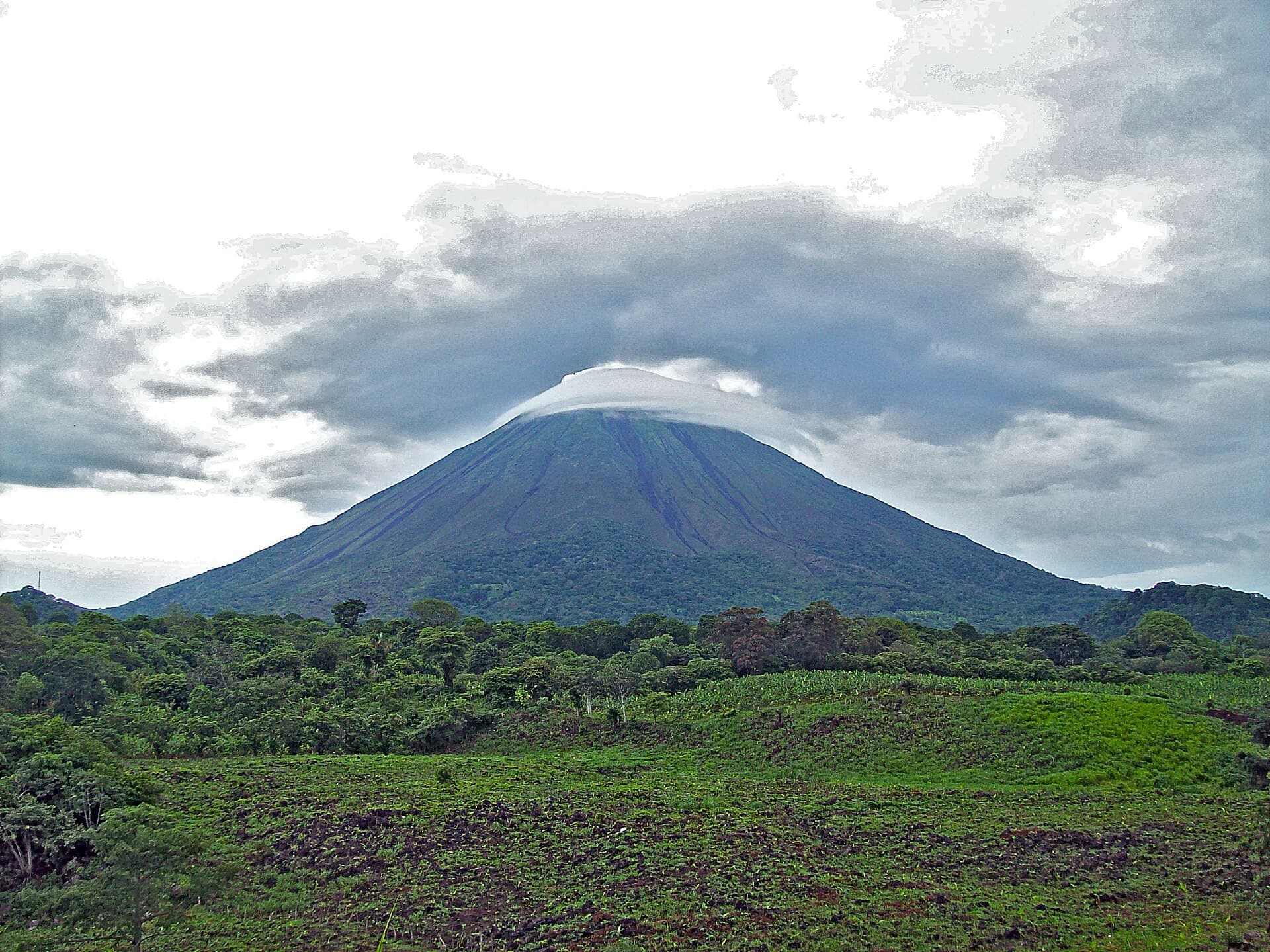 Concepción Volcano rising over the island — Ometepe, Nicaragua