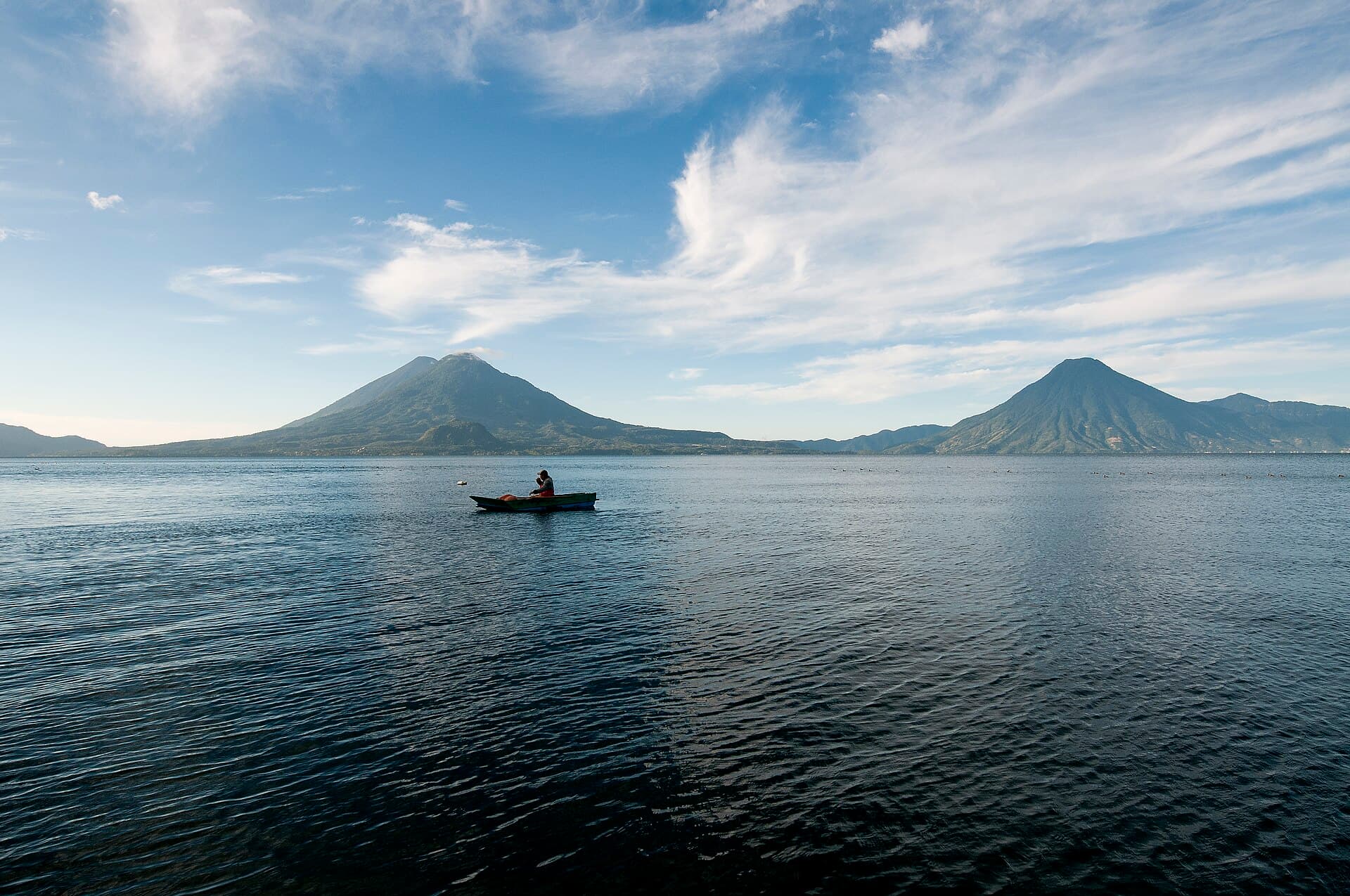 Lake Atitlán and its volcanoes — Guatemala