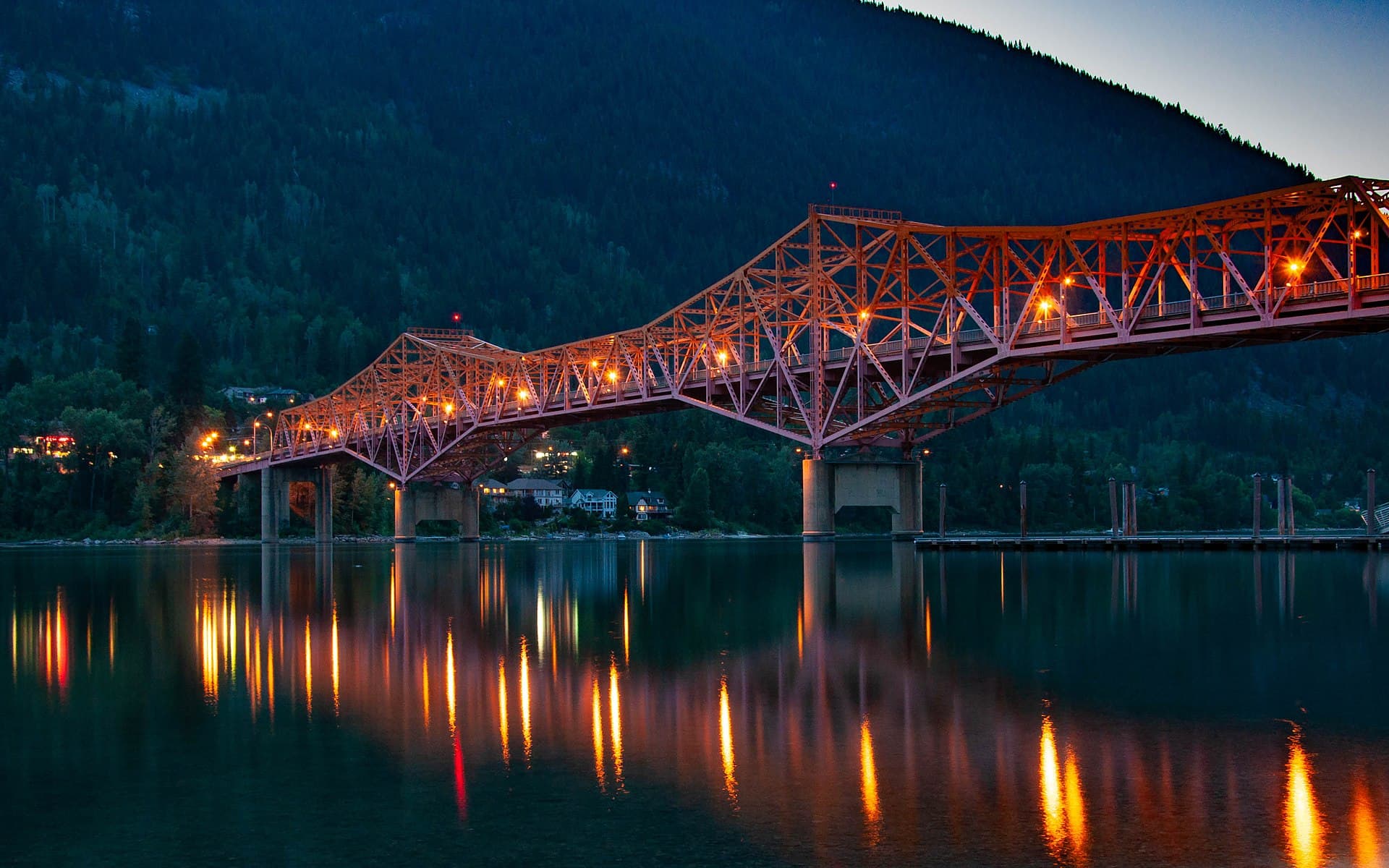 The Big Orange Bridge over Kootenay Lake — Nelson, BC